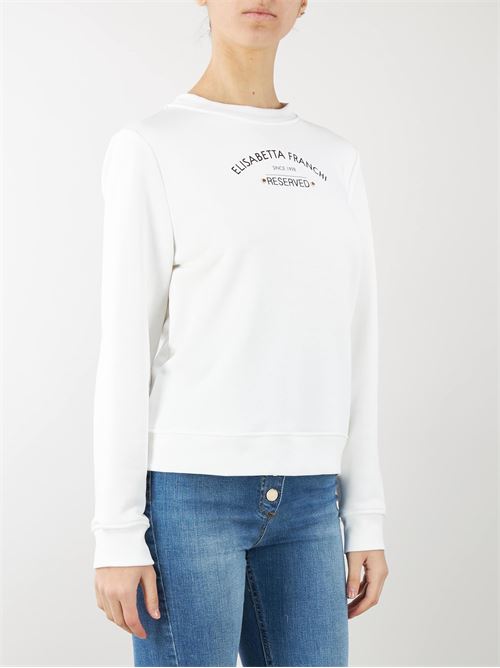 Crew-neck cotton sweatshirt with logo print Elisabetta Franchi ELISABETTA FRANCHI |  | MD00241E2360
